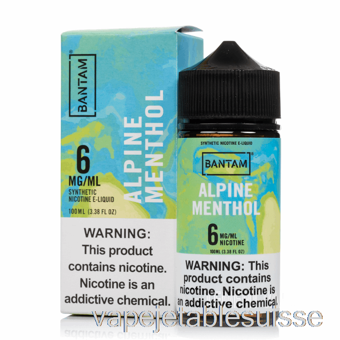 Vape Suisse Menthol Alpin - Vape Bantam - 100ml 0mg